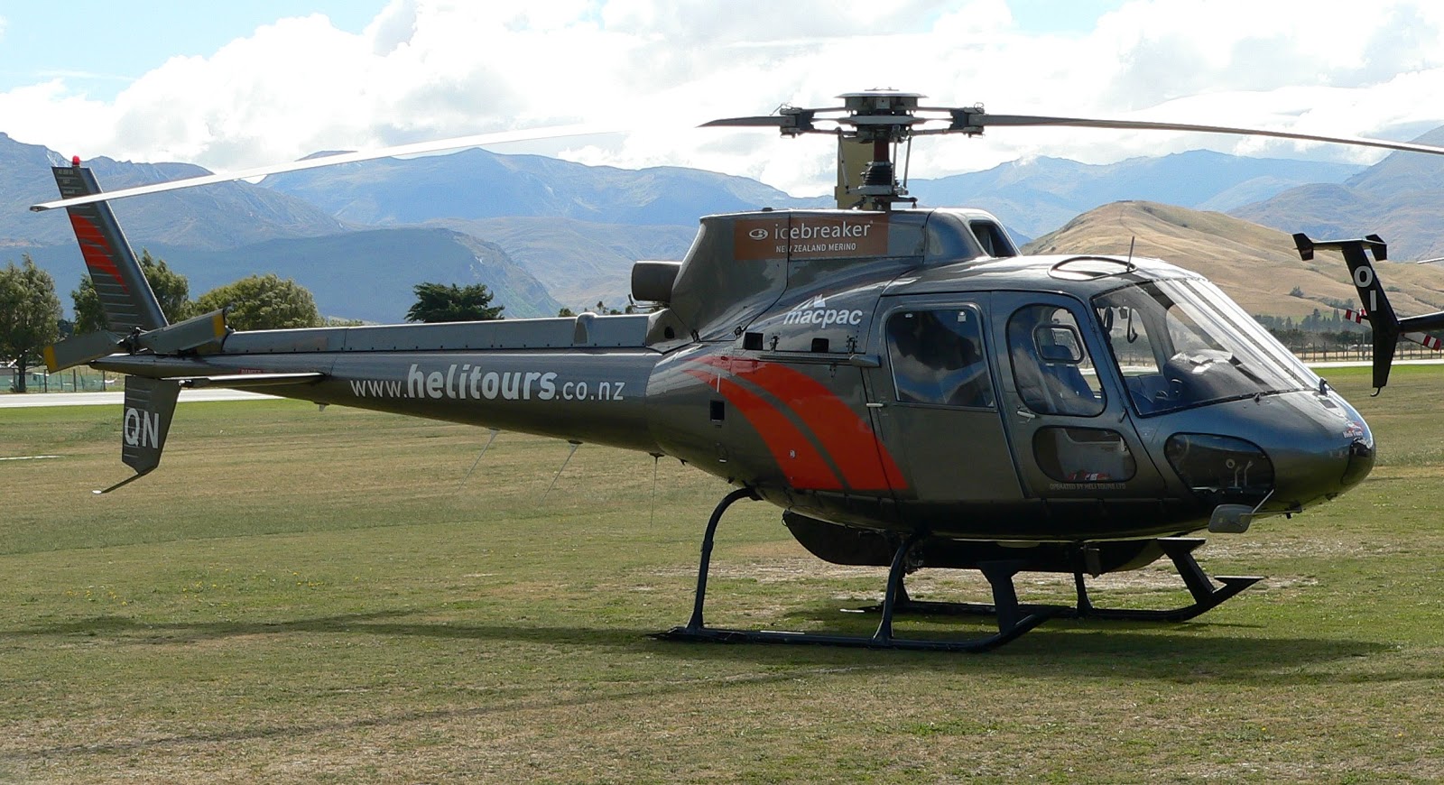 NZ Civil Aircraft Two helicopters at Queenstown.