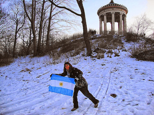 Munich con la bandera argentina Munich con la bandera argentina