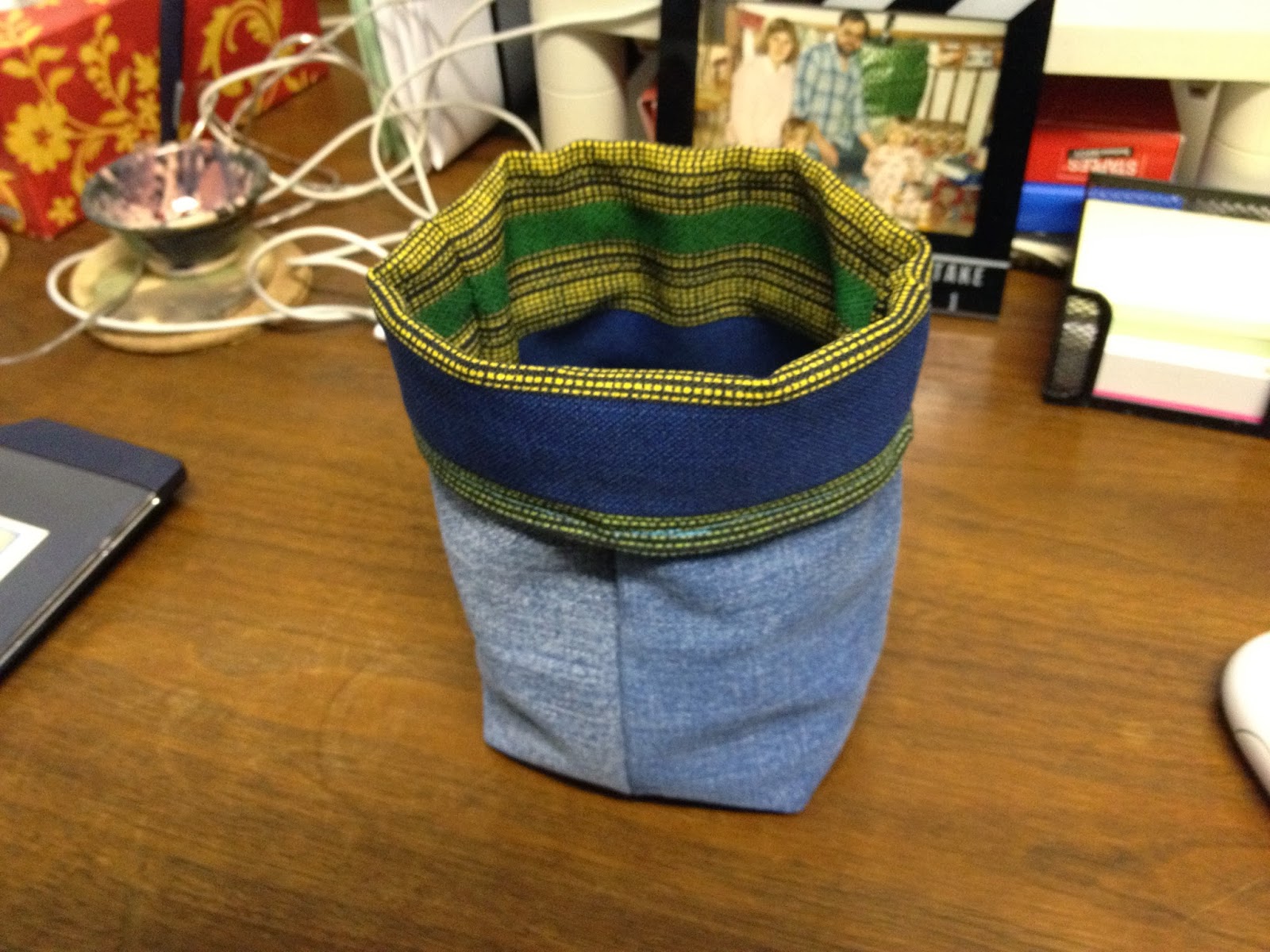 Tammy's Craft Emporium Denim fabric basket So much fun!