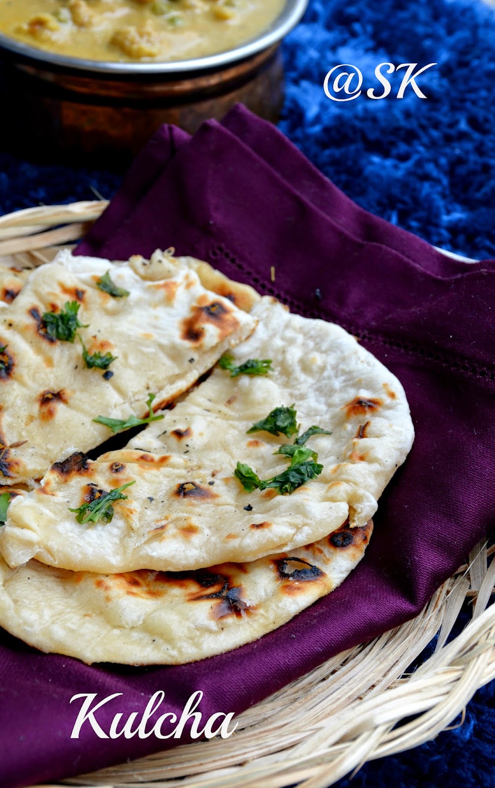 Savitha's Kitchen Kulcha made using club soda Stove top method