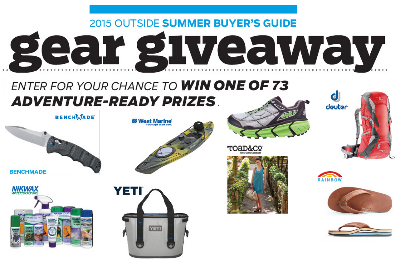 Outside Magazine Summer Gear Giveaway 73 Winners. Win One Of These