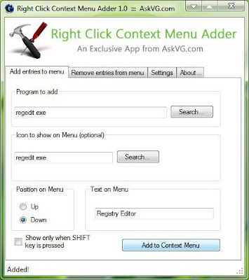 Right Click Context Menu Adder v1.0