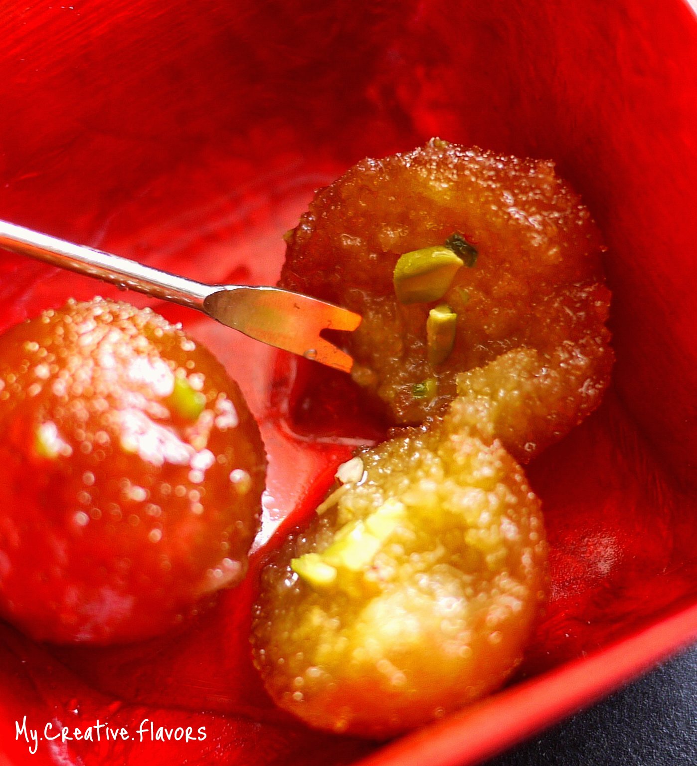 My.Creative.Flavors Shahi Gulab Jamun with Vanilla Ice cream