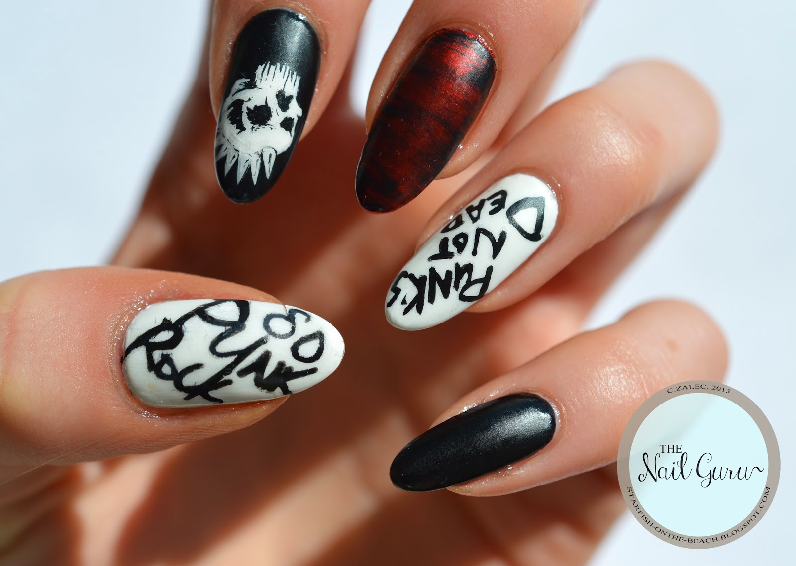 punk rock nail design