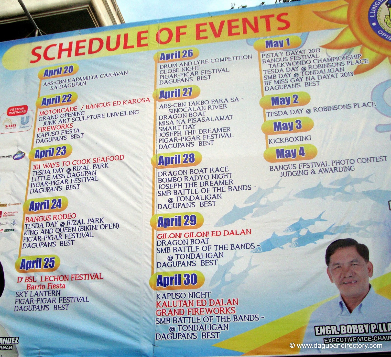 Dagupan City Bangus Festival 2013 Schedule of Events