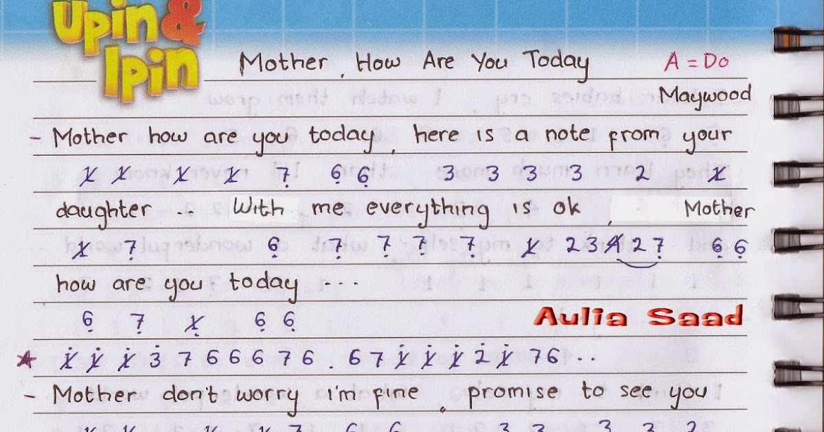 Not Angka Maywood Mother How Are You Today Aulia's World