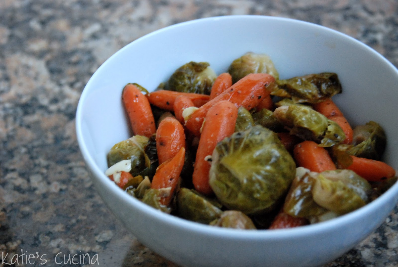 Garlic Roasted Brussel Sprouts & Carrots Katie's Cucina