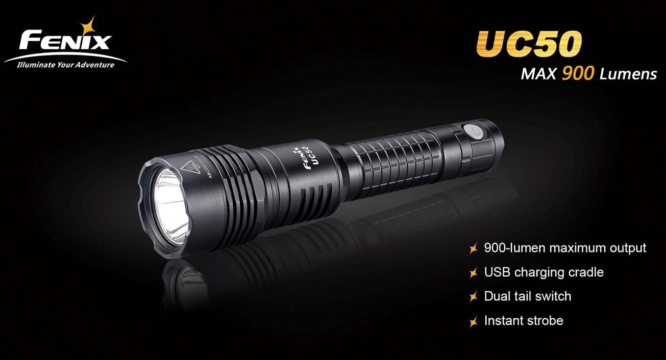 Fenix Light Fenix UC50 rechargeable flashlight(900 lumens, charging