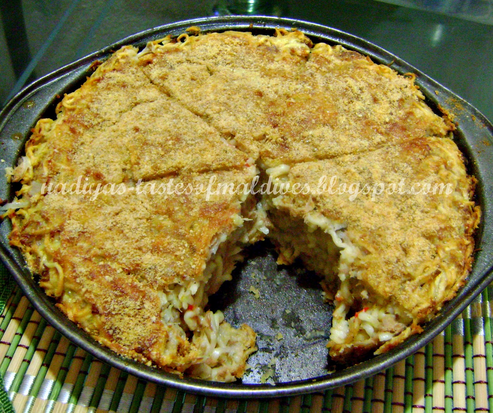 Nadiya's Tastes Of Maldives Noodles Boakibaa (Noodles Cake)