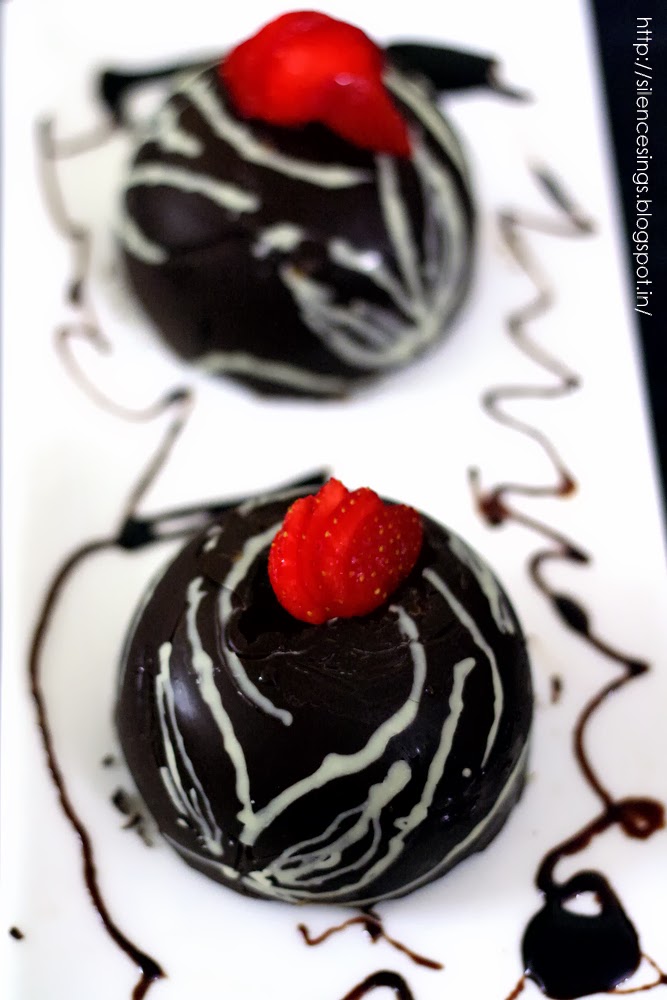 Silence sings.......... Chocolate Mousse in Chocolate Shell