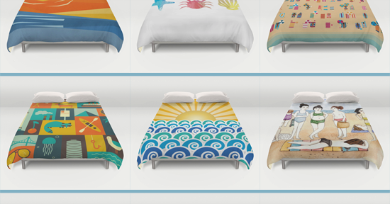 bztees2go: Beach Theme Duvet Cover