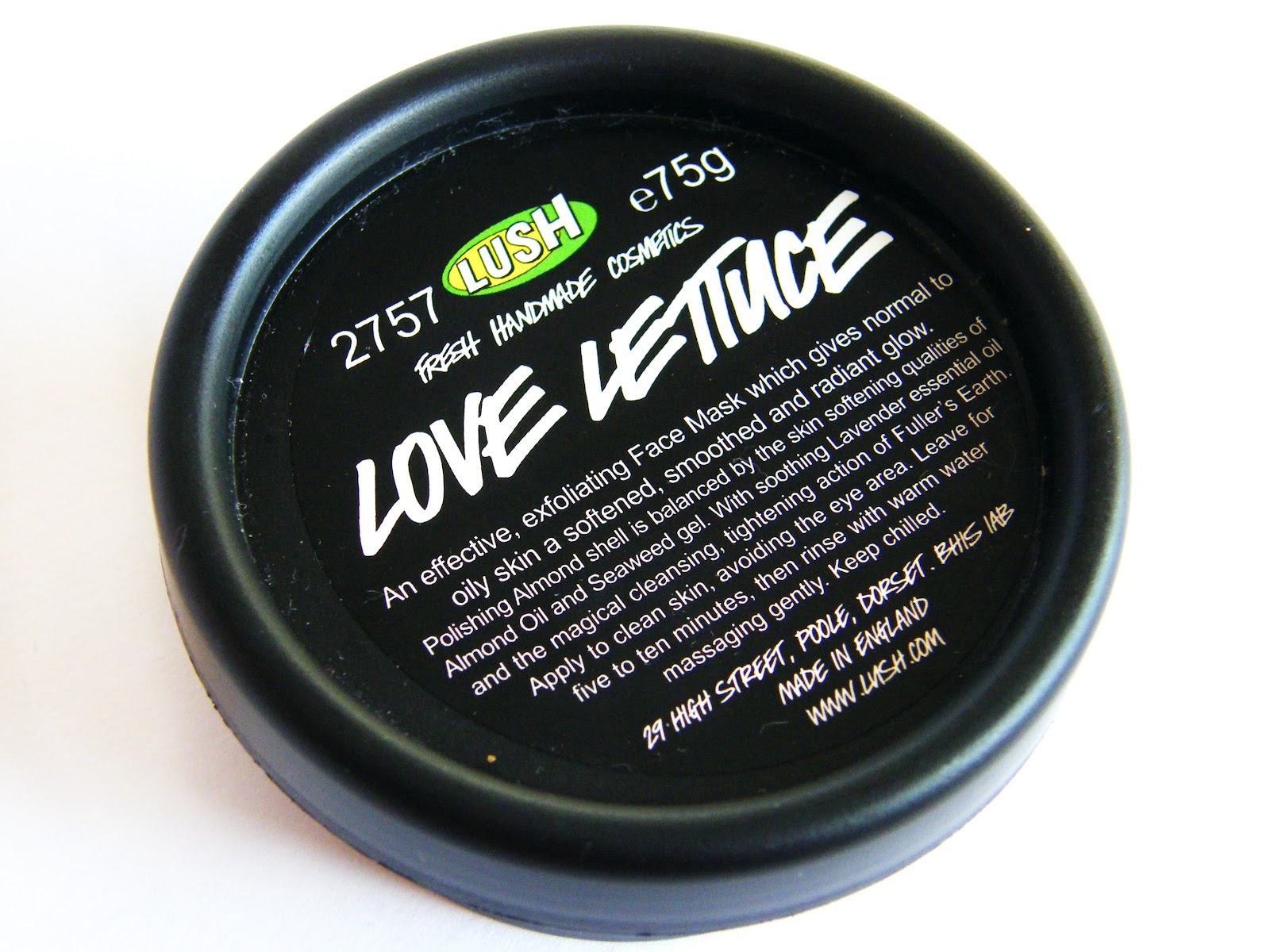 MOLYNEUXOXO LUSH LOVE LETTUCE FACE MASK