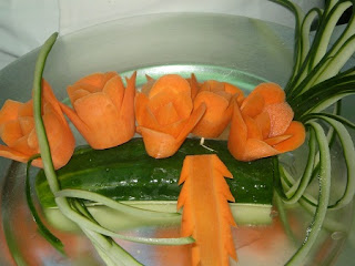Flores con Zanahoria, Ideas para Presentar Ensaladas 