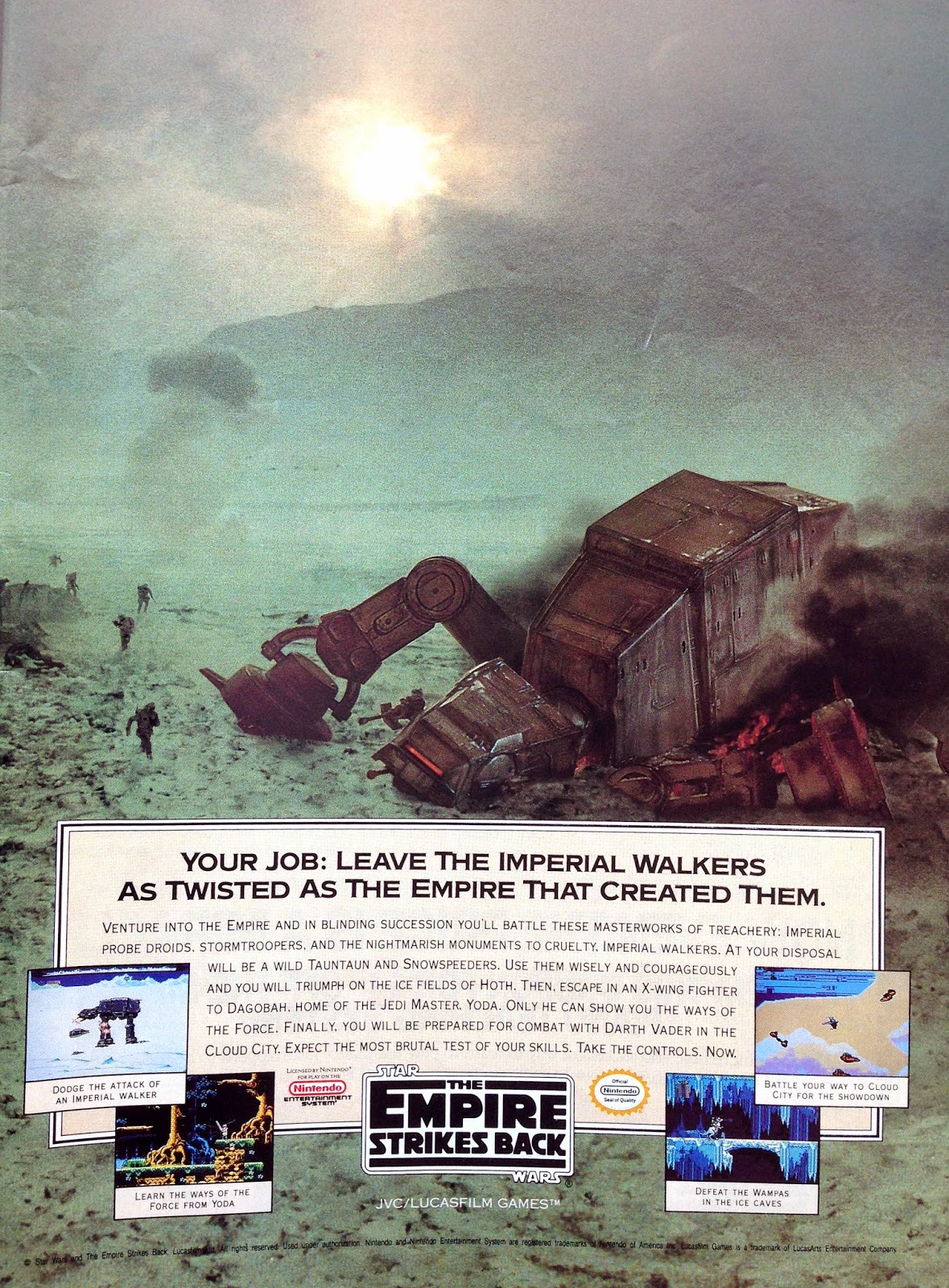 Empire Strikes Everywhere Star Wars ESB Original Print Ad! GameBoy 