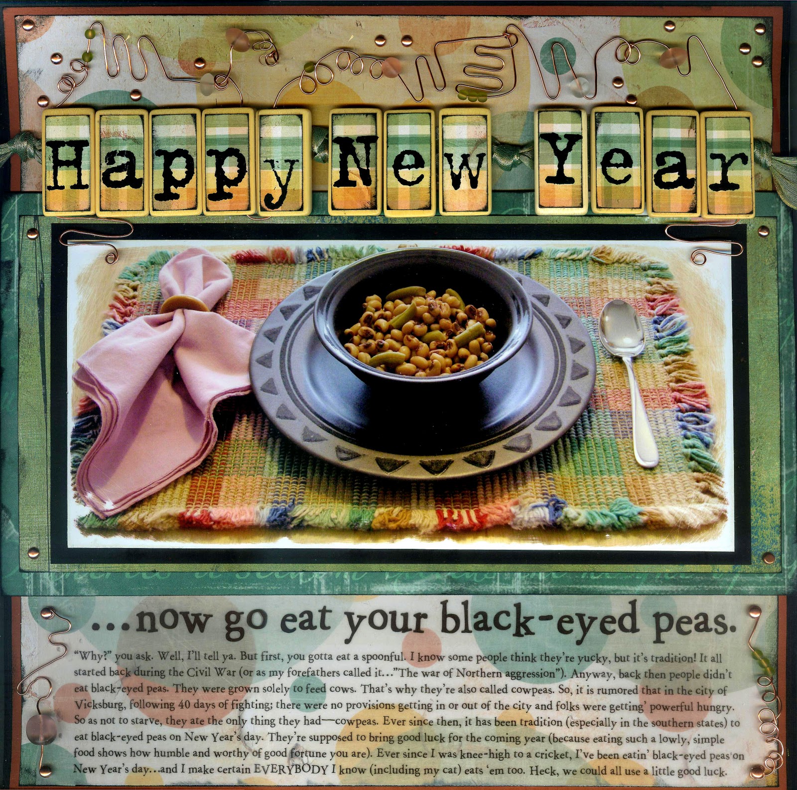 Left Field Studio: Go Eat Your Black-Eyed Peas!!