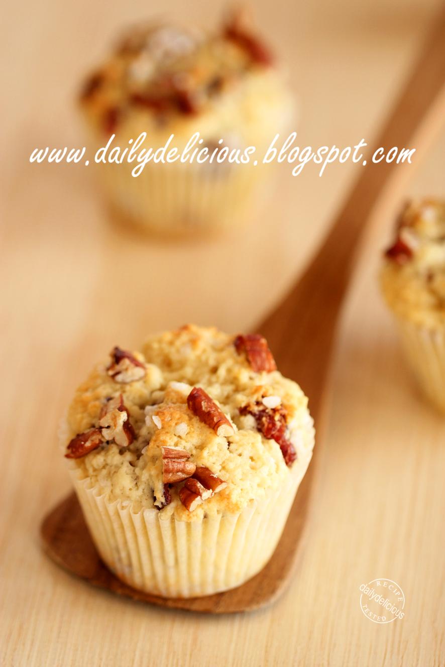 dailydelicious Easy Baking Cranberry and pecan muffins