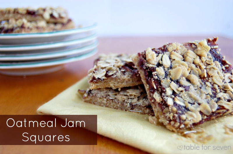 Oatmeal Jam Squares • Table for Seven