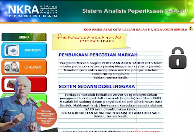 Senarai Tugas Guru SAPS Sistem Analisis Peperiksaan Sekolah