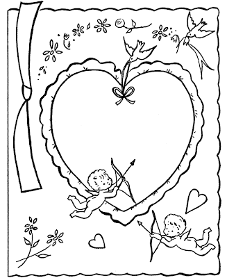Valentine Card Coloring Pages