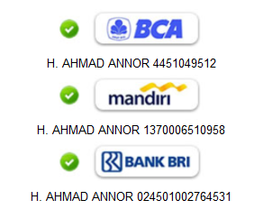 REKENING BANK TRANSFER REKENING BANK TRANSFER