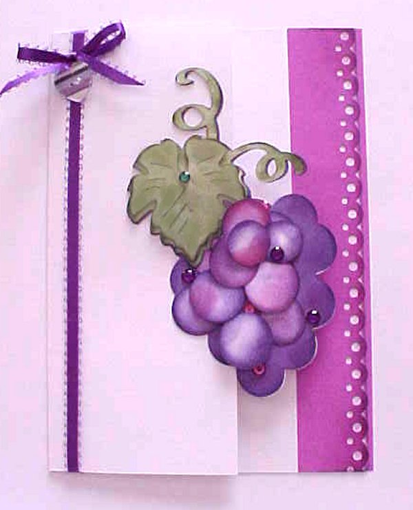 Craft Creations Elegant Grapes Gift Tag & Card