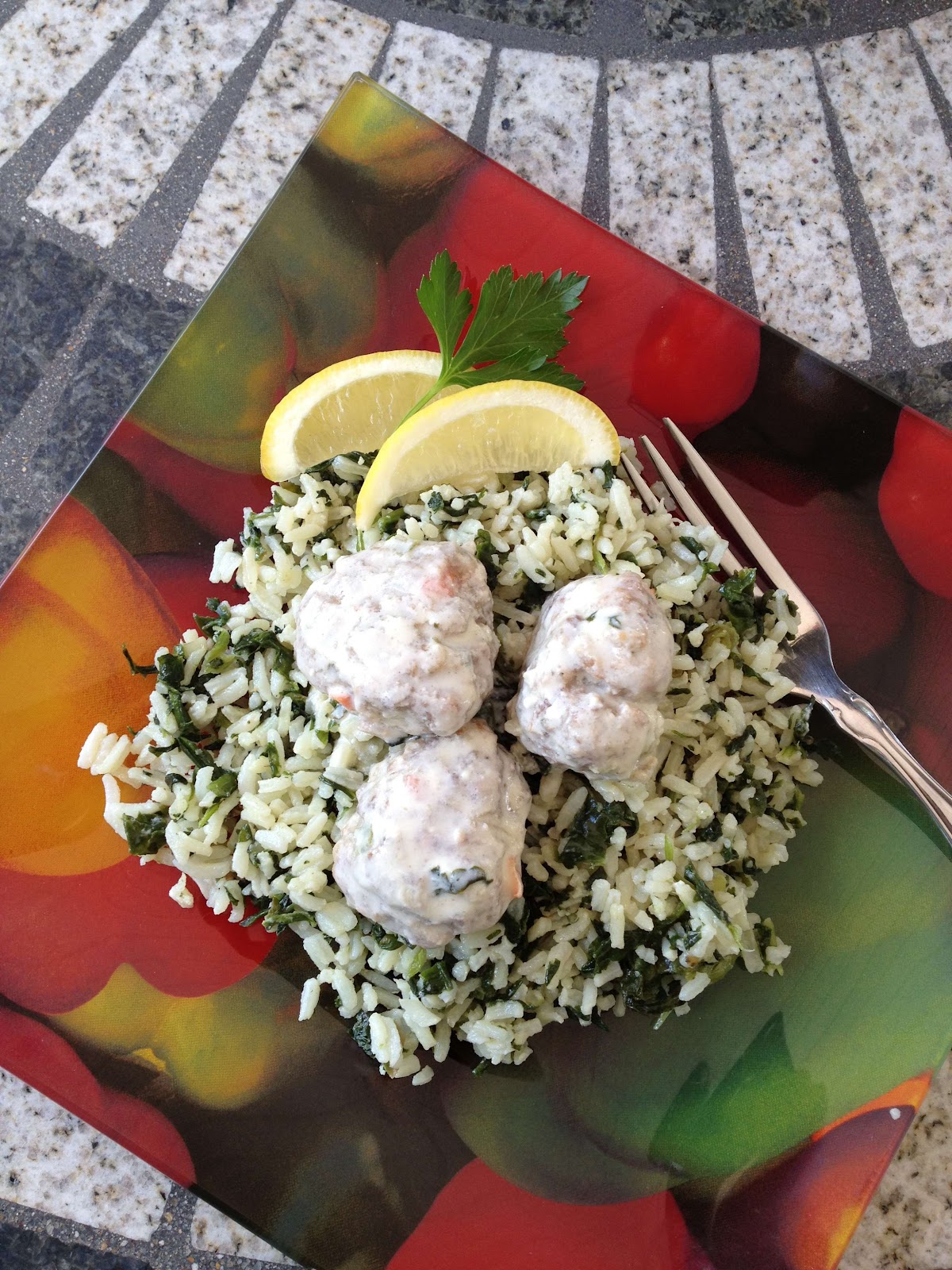 Sprigs of Rosemary Meatballs Bolognese with Lemon Cream