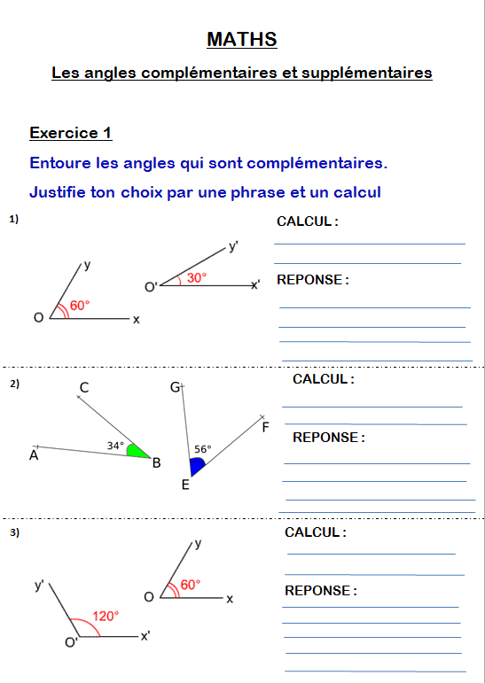 LeblogEnjoyWork Exercice sur la vidéo des angles complémentaires et