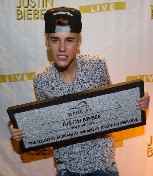 Justin Bieber receives Wembley Way Stone Justin Bieber receives Wembley Way Stone