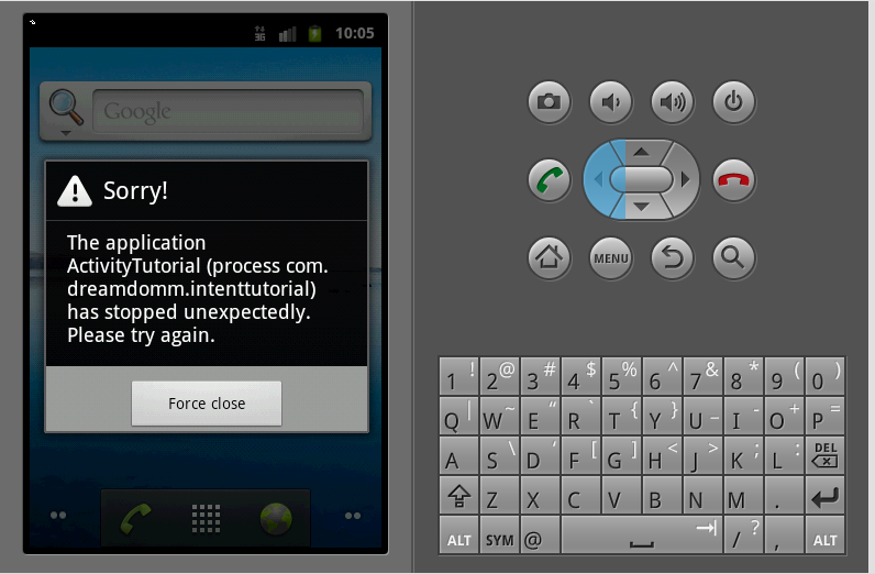 Android Dom Starting Another Android Activity With Intents