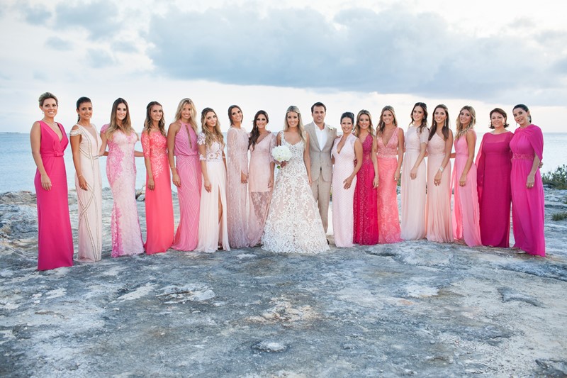 madrinhas tom de rosa