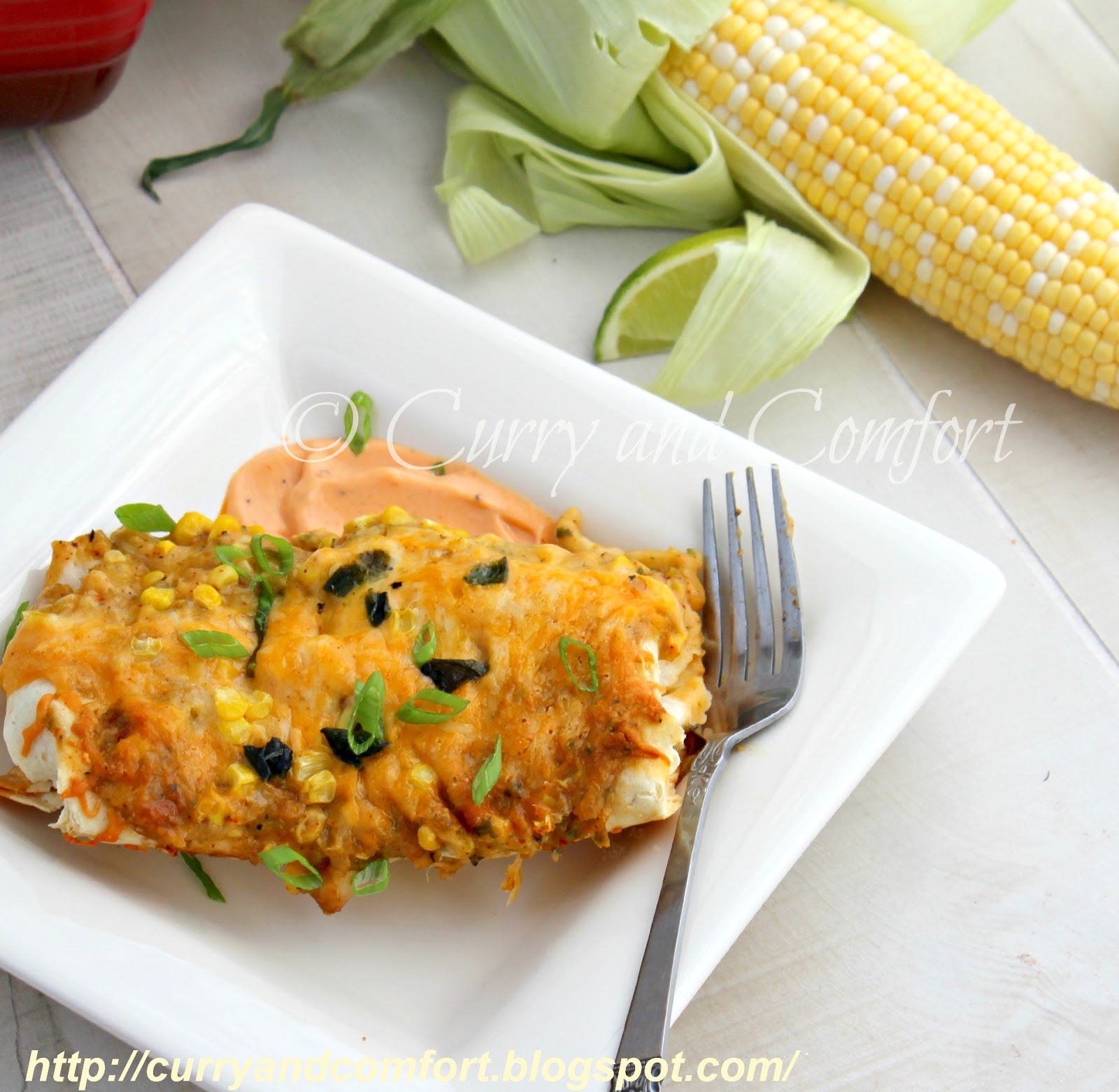 Kitchen Simmer Chicken and Corn Enchiladas
