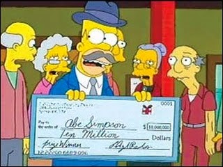 El Gran estafador, homero y bart son estafadores