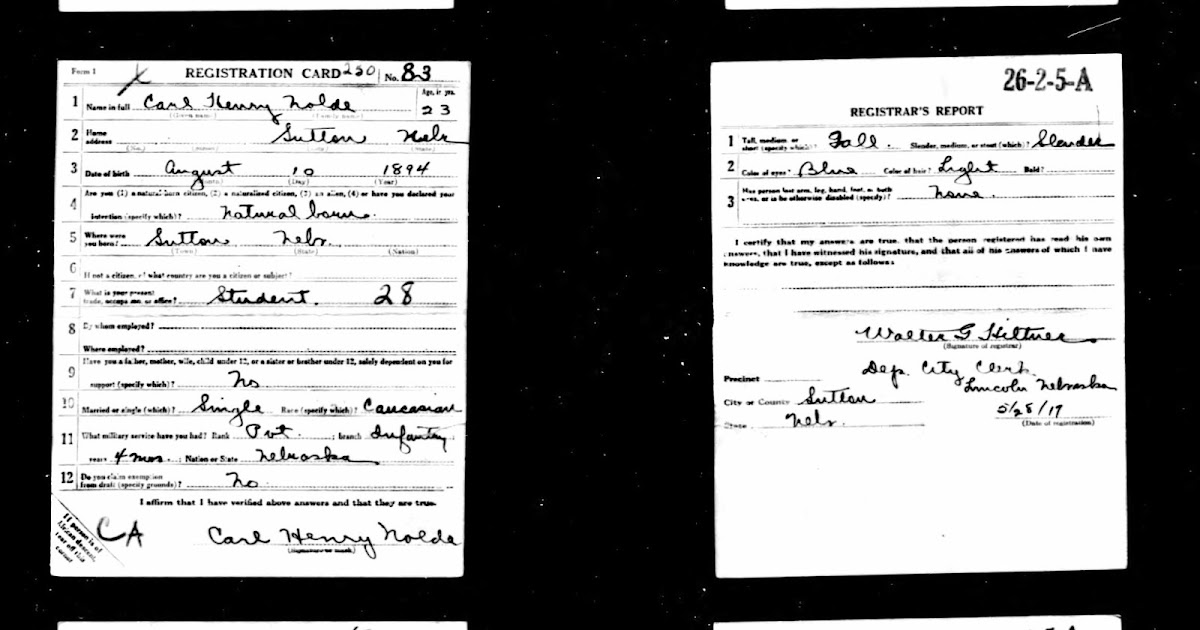 Sutton Nebraska Museum The Selective Service Draft