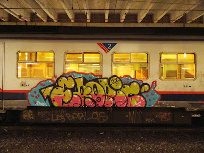 Action painting bringing art to the trains