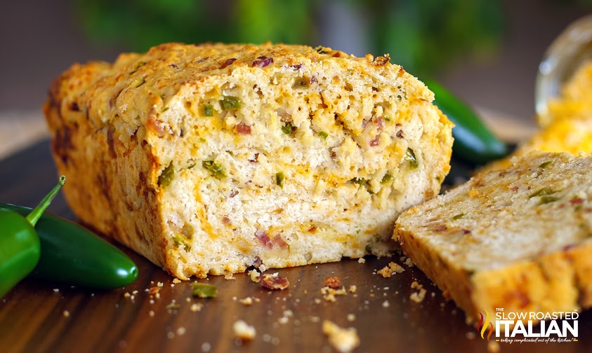 Cheesy Bacon Jalapeño Popper Beer Bread