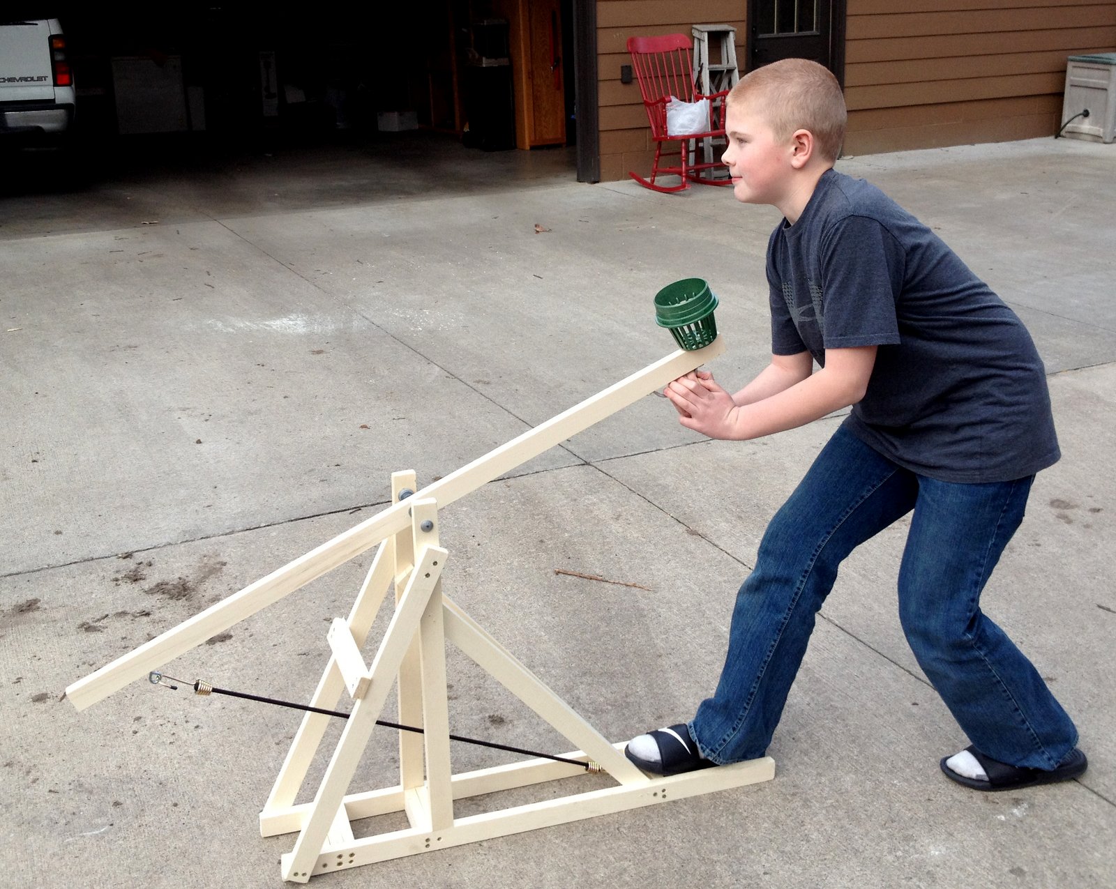 a blonde and 3 boys Catapult!!!