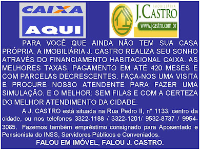 CAIXA AQUI - JCASTRO ADMINISTRAÇÃO DE IMÓVEIS