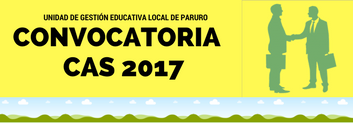 CONVOCATORIA CAS 2017