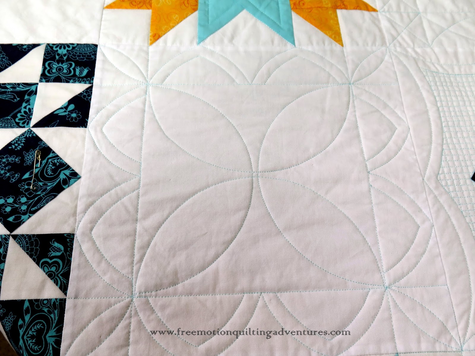 Amy's Free Motion Quilting Adventures Ruler Work Sampler Slow Progress