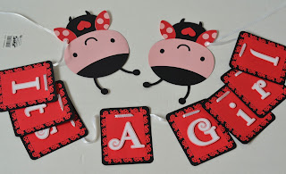 Ladybug birthday baby shower banner