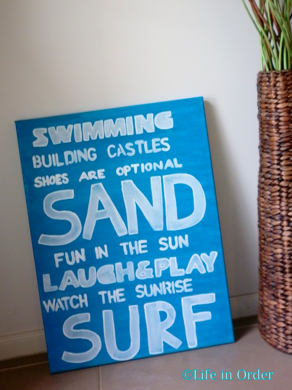 Life in Order DIY Beach Themed Canvas