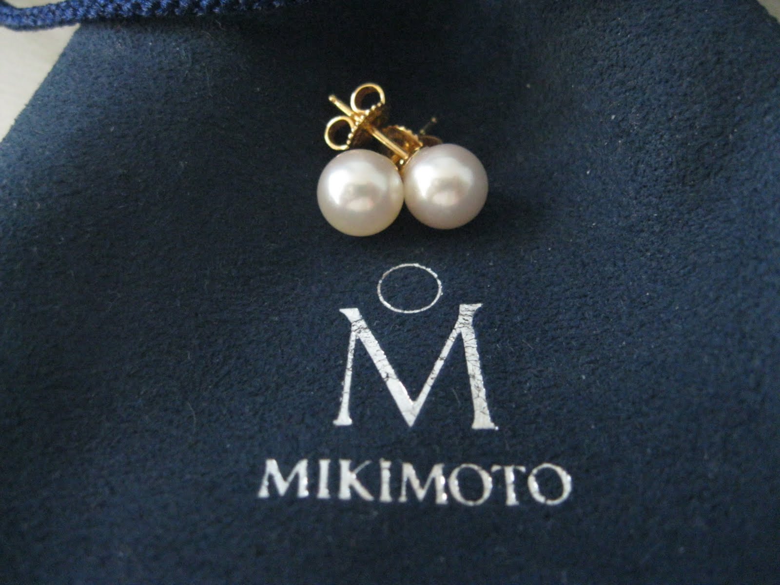 Tiffany Pearl Stud Earrings Silver