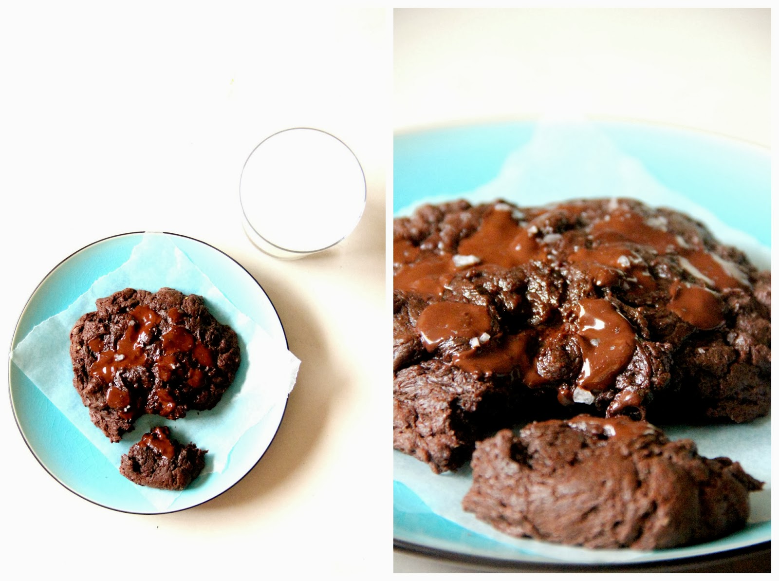 My Happy Place XXL dark chocolate & sea salt brownie cookie