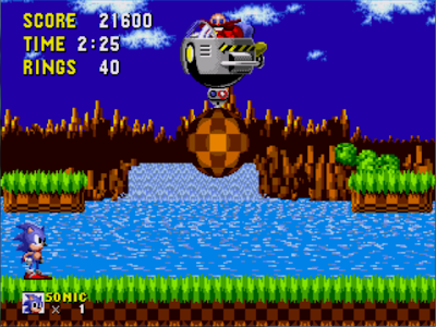 Sonic's first encounter with the evil Dr. Robotnik