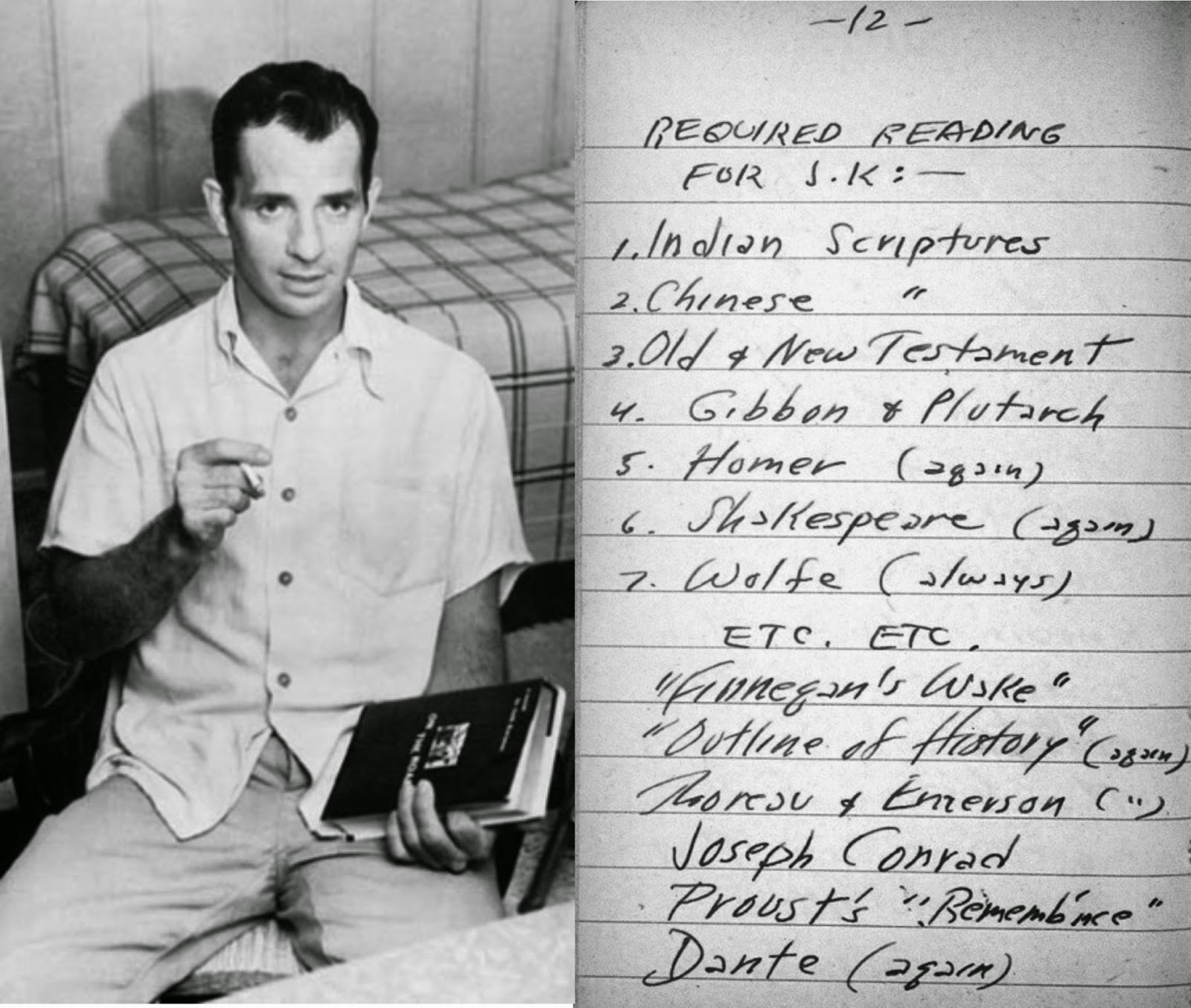 Le curieux Monsieur Cocosse Journal Reading List Jack Kerouac, 18
