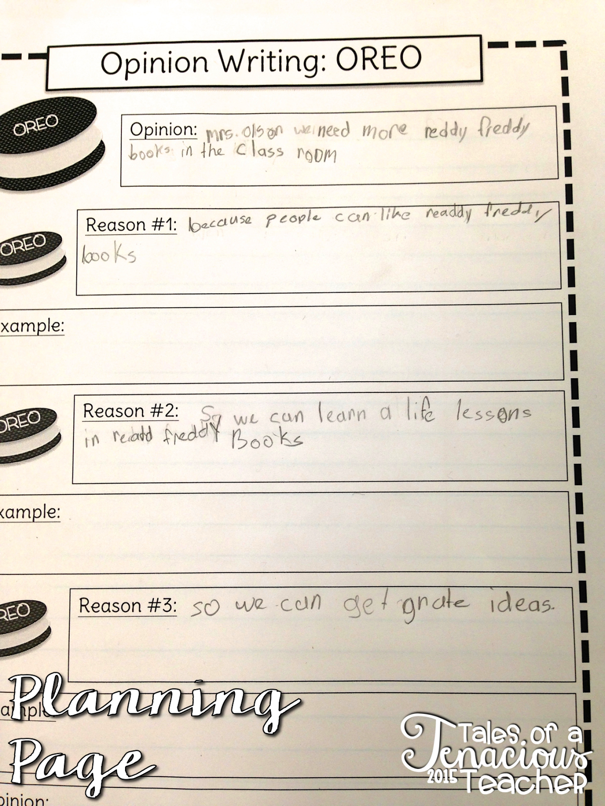 Oreo method persuasive writing image