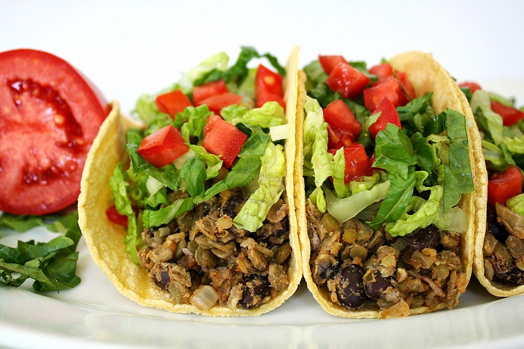 The Garden Grazer Black Bean Lentil Tacos