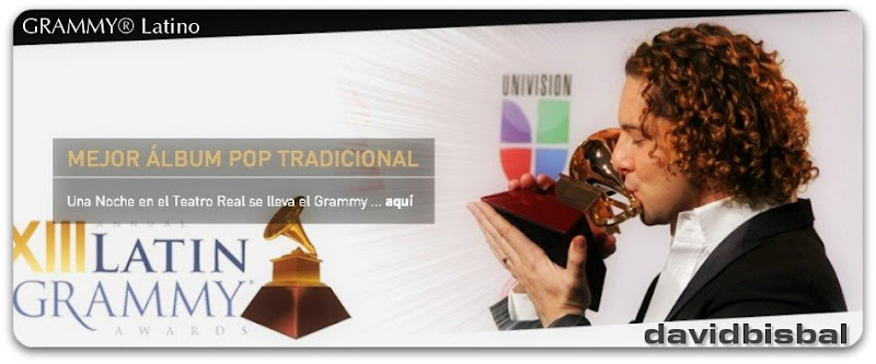 David Bisbal Premio Grammy® Latino 2012 Por Una Noche En El Teatro Real