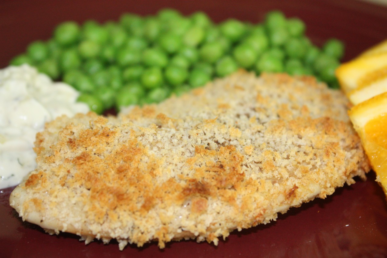 pass the peas, please crispy fish with lemondill sauce