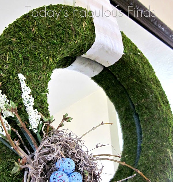 Today's Fabulous Finds Spring Moss Wreath Tutorial